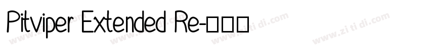 Pitviper Extended Re字体转换